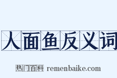 人面鱼反义词是什么意思的图片